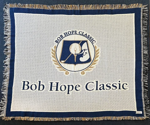 Rare Vintage Bob Hope Classic Golf Tournament Throw Blanket 60" x 50" Cover