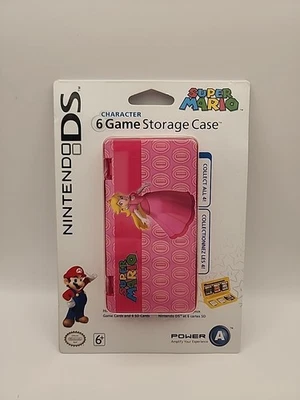 NEW Super Mario  Princess Peach Hard shell 6 Game Storage Case Nintendo DS - Image 1 of 3