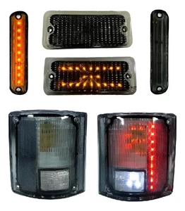 Chevrolet LED SMOKE Tail Lights, Front Parking Turn Side Markers C10 1973 - 1980 - Picture 1 of 15