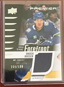 Brock Boeser On The Forefront Game Used Jersey /199 2023-24 UD Premier - Picture 1 of 2