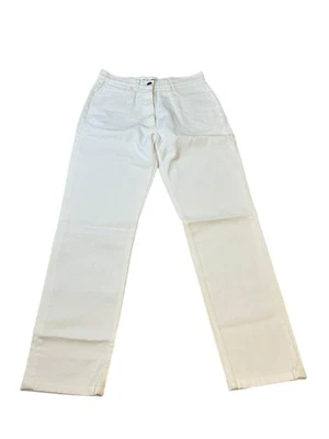 NWT A_PLAN_APPLICATION Straight Cropped Designer Jeans Size 26 White (RRP £295+) - Image 1 of 4
