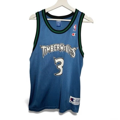 Camiseta de colección campeón Stephon Marbury #3 Timberwolves juvenil XL 90s NBA USADA EN EXCELENTE ESTADO Foto 1 de 4