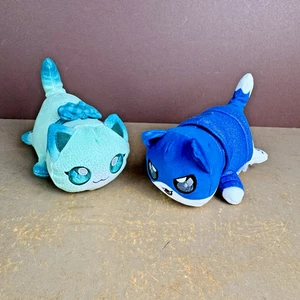 Lot Of 2 Aphmau MeeMeows Kim & Ein Cat 6" Plush Glitter No Tags - Picture 1 of 13