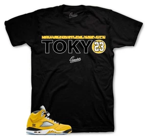 Shirt To Match Retro 5 Tokyo AJ5 Shoes - Crest Sneaker Tees Shirt - Picture 1 of 3