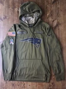 New England Patriots Green Salute To Service Nike Hoodie Size Small - Picture 1 of 7
