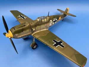BUILT OLD MATCHBOX 1/32 MESSERSCHMITT Bf-109 GERMAN LUFTWAFFE ACE HANS ILLNER - Picture 1 of 14