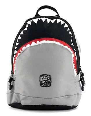 Pick & Pack Shark Shape Backpack S Rucksack Rucksack Grey grau schwarz Neu - Bild 1 von 4