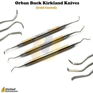 3er Set Parodontal Orban-Buck-Kirkland Messer hinteres interproximales Gewebe - Bild 1 von 5
