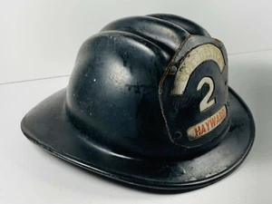 Antique Colchester CT VT NY NJ Leather Patch Fireman's Helmet gentex Hayward - Picture 1 of 8