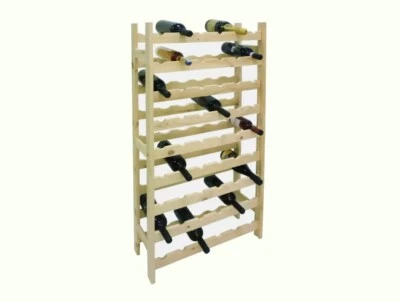 Cantinetta portabottiglie 54 posti in legno di abete vino cantina organizzazione - Immagine 1 di 3