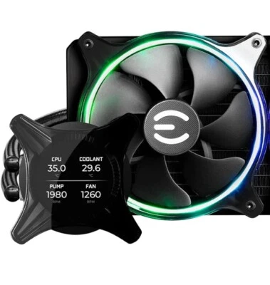 EVGA 1pc DC Brushless Fan, 2.1" 480x480 LCD Screen. A12 - Image 1 of 4