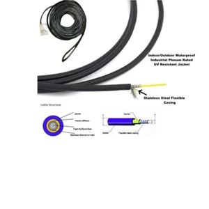FIBER3000 530-660 120M 6F OS2 SM LC-LC Indoor Outdoor Plenum Pulling Eye Armor - Picture 1 of 9