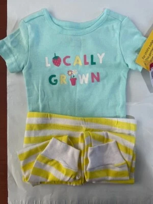 Joe Boxer Girls Size 12 Mos infant  Girl Snug Fitting 2-Piece Pajama Set/New/ - Image 1 of 4