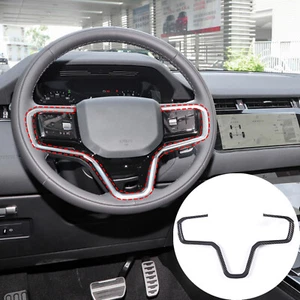 ABS Carbon Steering wheel Trim Cover For Range Rover Sport Velar Evoque 2021-23 - Picture 1 of 9