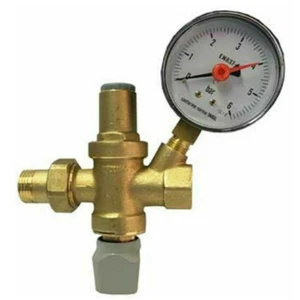 VALVOLA GRUPPO DI RIEMPIMENTO IMPIANTO AUTOMATICO 1/2 CON MANOMETRO CALDAIA ICMA - Foto 1 di 2