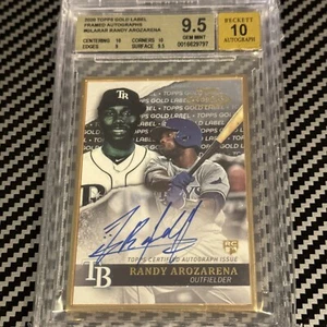 Gold RC Auto 🔥 Randy Arozarena Framed Autograph RC 2020 Topps Gold Label - Picture 1 of 3