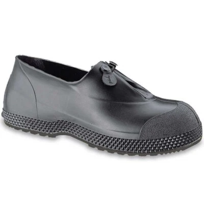 11003 Black PVC Rubber Waterproof Over Work Boots Shoes Rain Snow Galoshes SM-XL - Image 1 of 4