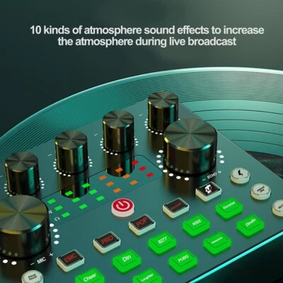 Compact V8S External Sound Card Mixer for Live Streaming and Recording - Image 1 of 4