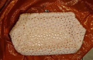 Vtg Beaded Pink Clutch Purse Bags By Josef Made In Belgium - Picture 1 of 9
