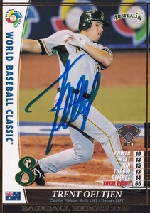 TRENT OELTJEN SIGNIERT AUTO'D 2009 KONAMI WBC BASEBALL HELDEN KARTE 10 AUSTRALIEN - Bild 1 von 3