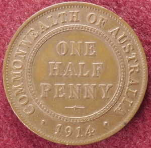 Halfpenny Australia 1914 (L) (E3101) - Imagen 1 de 2