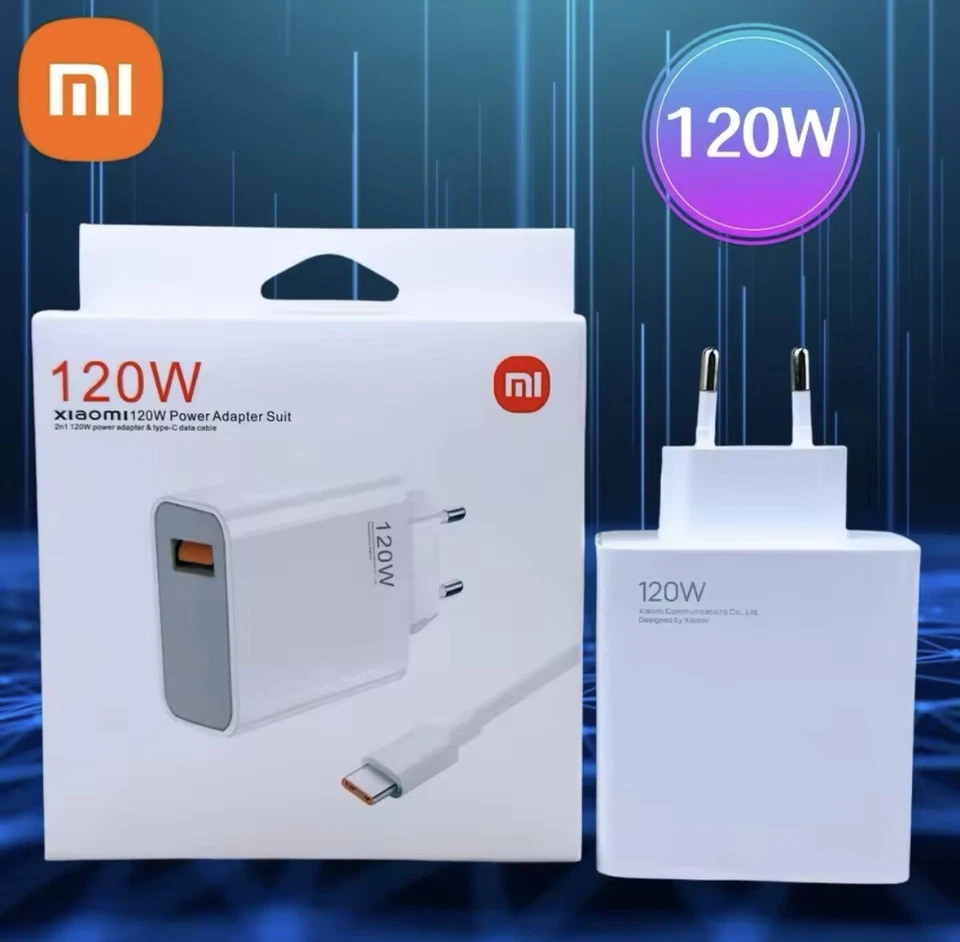Caricabatteria XIAOMI 120 Watt Carica Rapida Per Redmi Note 14 13 12 Pro T - Immagine 1 di 4