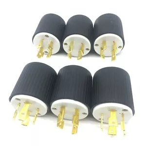 (Confezione da 6) Spina Maschio di Bloccaggio L14-30 - 30Amp, 125/250Volt - Omologata UL - L14-30P - Foto 1 di 3