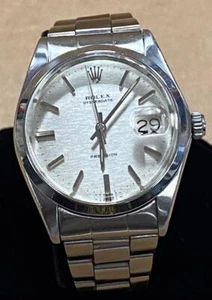ROLEX OYSTERDATE PRECISION SILVER DIAL REF. 6694 SS 35mm MANUAL WIND WATCH. - Picture 1 of 13