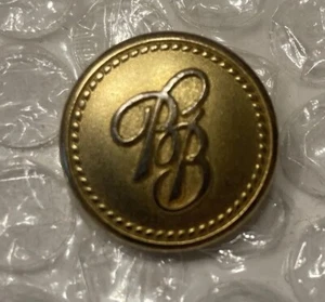 Brooks Brothers Blazer Button Solid Brass Cursive BB 13/16” For Front Of Jacket - Picture 1 of 2