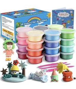 Modeling Clay Kit - 24 Colors Magic Air Dry Ultra Light Clay Non Toxic - Picture 1 of 7