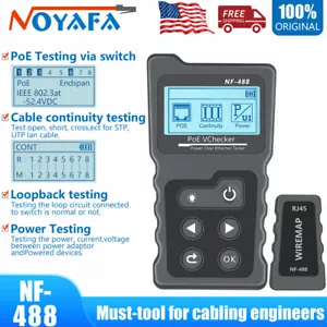 Noyafa NF-488 PoE Tester Inline Power Over Ethernet Voltage Current Cable Test - Picture 1 of 12
