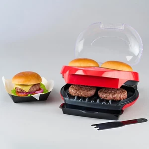 Heat & Eat 2 Burger Maker Non-Stick Griddle Plates & Auto Temperature Control - Picture 1 of 6