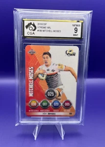 Mitchell Moses 2016 XTreme NRL Card - #186 Wests Tigers - CGA Graded Slab 9 MINT - Picture 1 of 2