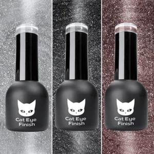 Cat Eye Gel Rainbow Finish No Wipe UV LED TopCoat Set Magnetischer Effekt Bundle - Bild 1 von 9