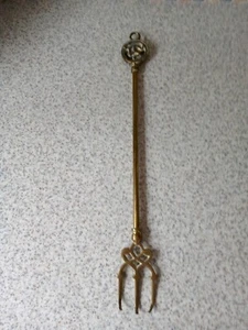 Vintage Messing "ISLE OF MAN" Toastgabel 42 cm lang 8 cm Griff - Bild 1 von 7