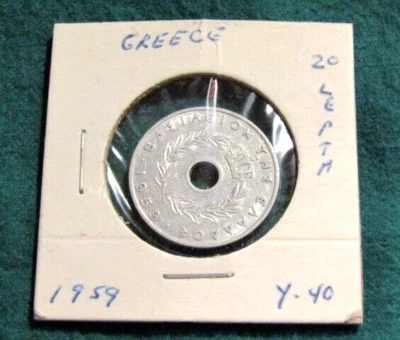 1959 Greece 20 Lepta Coin - Image 1 of 4