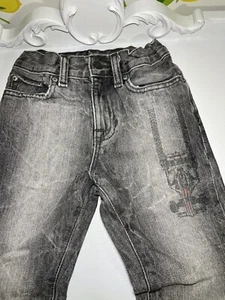 Baby Gap 1969 Boys Size 4 Play date Straight Race Car Jeans Stonewash Gray - Picture 1 of 9