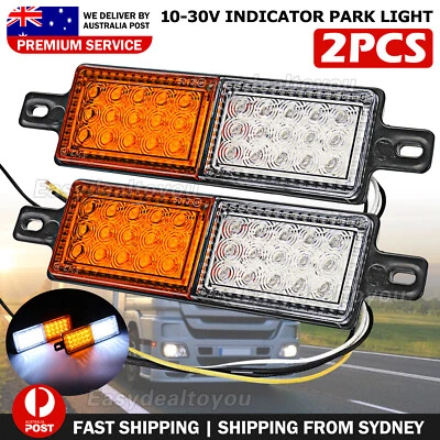 2X 30 LED Bullbar Indicator Lights Front DRL Amber Park For Marker Lamp - image 1 of 4