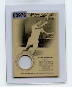 #M TONY TRABERT 1954 Coin Collector Penny Card