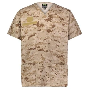 Men's Tactical Scrubs Shirt, Ripstop Nylon Cotton, Military, EMS, Made in USA - Picture 1 of 12