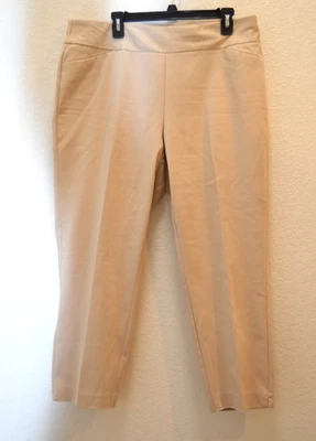 Investments Woman Pull On Capri Pants Khaki Size 16W (#20) - Image 1 of 4