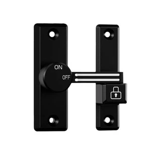 (90o or 180o Black) Heavy-Duty Sliding Door Lock for barn Locks, Suitable for... - Picture 1 of 8