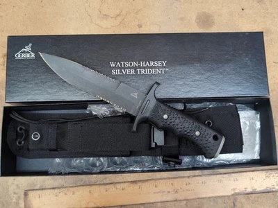 Cuchillo Tridente Gerber Watson Harvey Plata Colección Leroy Thompson Nuevo en Caja Foto 1 de 4