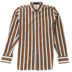 Louis Vuitton Men's Chain Print Shirt Orange M - Picture 1 of 12