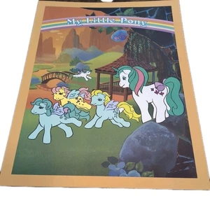 My Little Pony Folder 1986 Hasbro, Inc 1986 Beatrice/Hunt Wesson River & Gazebo - Bild 1 von 5