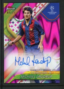 2025 MICHAEL LAUDRUP 48/75 AUTO TOPPS FINEST UEFA CHAMPIONS LEAGUE RAY WAVE - Picture 1 of 2