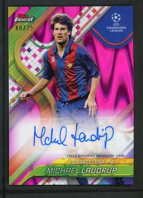 2025 MICHAEL LAUDRUP 48/75 AUTO TOPPS FINEST UEFA CHAMPIONS LEAGUE RAY WAVE - Image 1 of 2