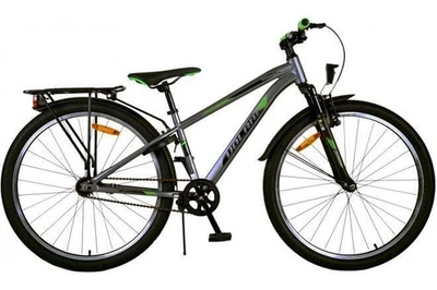 Cross 26 Zoll Fahrrad Grau 9-12 Jahre Fahrrad Hand/Rücktrittbremse Beleuchtung - Bild 1 von 4