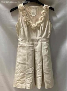 Kate Spade Damen beige ärmellos V-Ausschnitt Pullover Fit & Flare Kleid Größe 6 - Bild 1 von 6