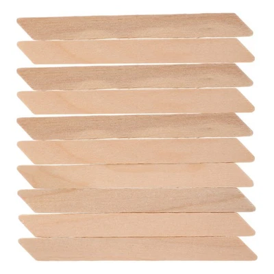  10 Pcs Spatule Epilation Cire Bâtonnets En Bois Bâtons De Crème Glacée - Photo 1/4